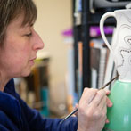 Mia Sarosi at work in her studio 2016